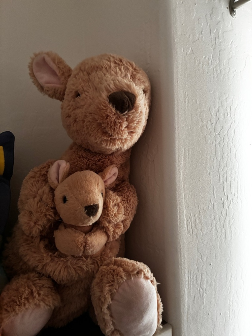 Plush Brown Kangaroo with Pink Accents – Soft Cuddly Stuffed Animal